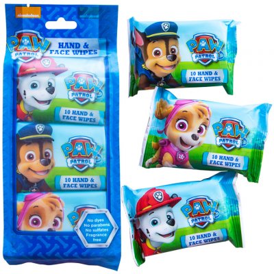PAW Patrol sada dětských univerzálních vlhčených ubrousků 3 x 10 ks – Hledejceny.cz