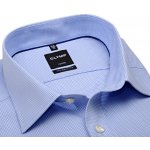 Olymp Luxor Modern Fit košile se světle modrým minikárem s vnitřním límcem krátkýrukáv – Sleviste.cz