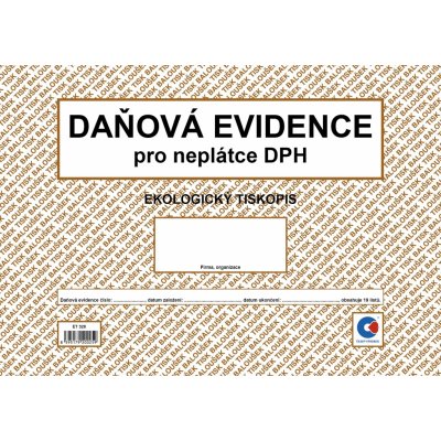 Baloušek Tisk ET328 Daňová evidence pro neplátce DPH – Zboží Mobilmania