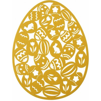Mybesthome Velikonoční prostírání EASTER EGG žlutá 27x35 cm – Zbozi.Blesk.cz