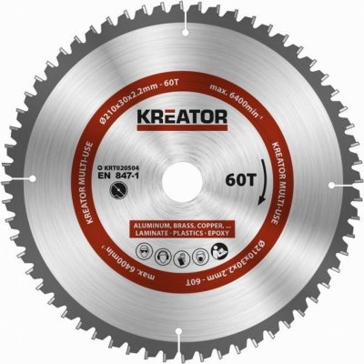 Pilový kotouč Kreator KRT020504 univerzální 210mm, 60T – Zboží Mobilmania