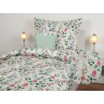 JAN peří Luxusní povlečení z bavlněného saténu kvítí s kapradinou Polštář 40 x 30 cm – Sleviste.cz