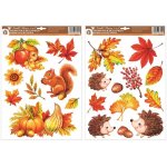 Anděl Okenní fólie Podzim zvířátka 42 x 29 cm – Zbozi.Blesk.cz