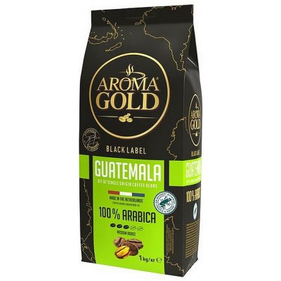 Káva Aroma Gold Black Label Guatemala zrnková 1 kg – Hledejceny.cz