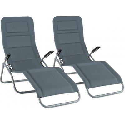 Blumfeldt Vitello Noble Grey sada 2 ks opalovací lehátko quick dry foam šedá (PL-Vitello-Set) – Zboží Mobilmania