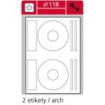 SK Label Samolepící etikety A4 CD průměr 118, 100 archů