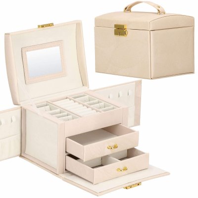 Springos šperkovnice Savage krémová – Zboží Mobilmania