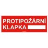 Piktogram Protipožární klapka - bezpečnostní tabulka, samolepka 210x80 mm