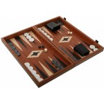 Manopoulos Šachy, dáma a vrhcáby (3v1) deska mahagon, světlý dub a černé špičky – Zboží Dáma