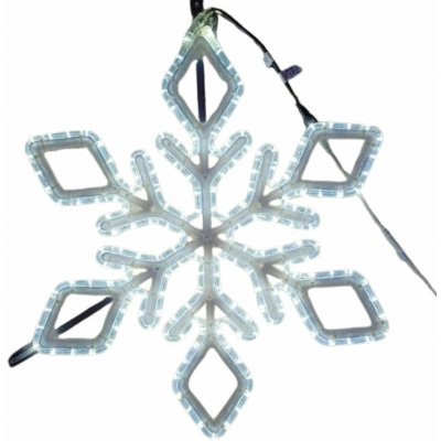 DECOLED LED světelná vločka IX, závěsná 3D tisk, pr. 65 cm, ledově bílá – Hledejceny.cz