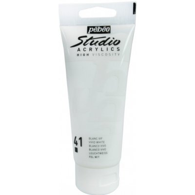 Pébéo Studio Acrylic Akrylová barva 100 ml 041 brilantní bílá – Hledejceny.cz