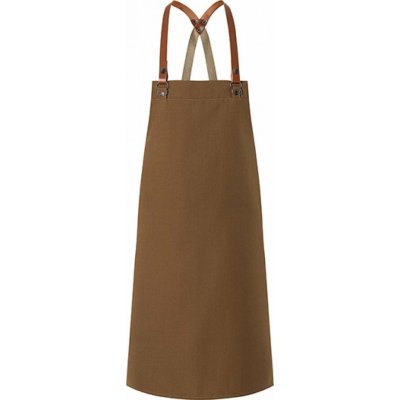 Karlowsky Pohodlná zástěra s popruhy přes ramena pro odlehčení při práci skořicová Pantone 2321C 70x85cm KY054 – Hledejceny.cz