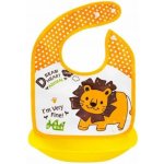 BocioLand silikonový bryndáček s kapsičkou Lev žlutý – Zboží Dáma