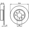 Brzdový kotouč BOSCH Brzdový kotouč plný Ø254mm 0 986 478 390