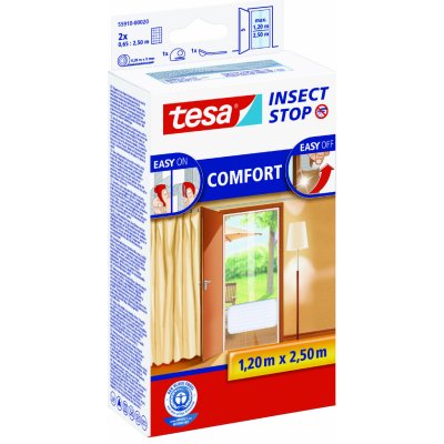 tesa Insect Stop Síť proti hmyzu COMFORT, do dveří, na suchý zip bílá 2 × 0,65 m : 2,5 m, – Zboží Mobilmania