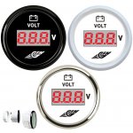 Digitální voltmetr 8 - 32 V Barva: Nerezový rámeček a bílý ciferník – Sleviste.cz