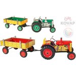 Kovap Traktor a valník Červená na klíček – Zboží Mobilmania