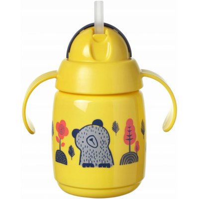 Tommee Tippee netekoucí hrnek Superstar s brčkem Yellow 300 ml – Sleviste.cz