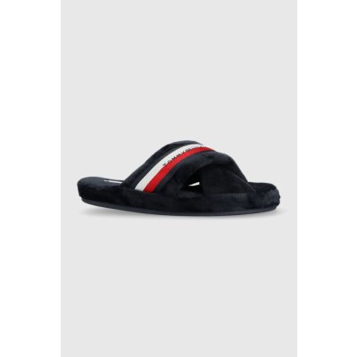 Tommy Hilfiger bačkory Comfy Home Slippers With Straps FW0FW06587 desert sky – Zboží Dáma