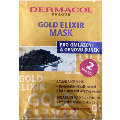 Dermacol Gold Elixir Caviar Face Mask omlazující maska s kaviárem 2 x 8 g – Zbozi.Blesk.cz