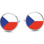LMK manžetové knoflíčky Vlajka Česka republika zlaté – Zboží Mobilmania
