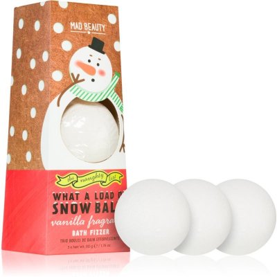 Mad Beauty The Naughty List Snow Balls šumivá koule do koupele 3 x 50 g