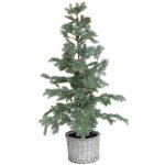 Zelený vánoční stromek Fleur s 80 LED světýlky a košíkem – Ø 60*120 cm - Chic Antique – Hledejceny.cz