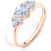 Prsteny Savicky zásnubní prsten Fairytale růžové zlato bílé safíry PI R FAIR77