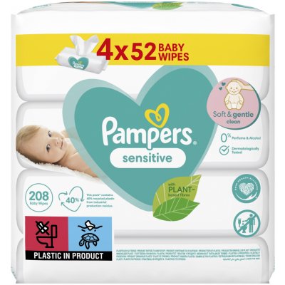 Pampers ubrousky Sensitive 4 x 52 ks – Hledejceny.cz