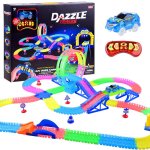 Mamido Velká svítící autodráha s LED autíčkem 656 cm – Zbozi.Blesk.cz