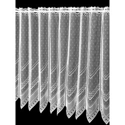 Recenze Mantis žakárová vitrážová záclona 306 geometrická, vzorovaná, s  bordurou, bílá, výška 90cm (v metráži) - Heureka.cz