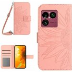 VSECHNONAMOBIL ART SUNFLOWER peněženkový obal se šňůrkou pro Sony Xperia 1 VIII růžový 151778 – Zboží Mobilmania