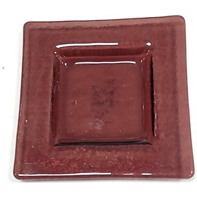 IN-spirace Sklo čtverec růžový 11,5x11,5x1cm