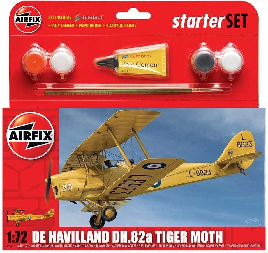 Airfix Classic Kit letadlo A02106 De Havilland DH.82a Tiger Moth 1:72