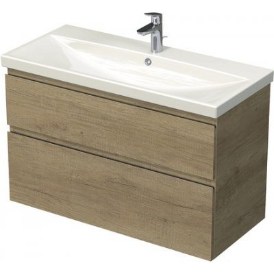 Intedoor Koupelnová skříňka s umyvadlem Elite Landau 100 cm dub – Zboží Mobilmania