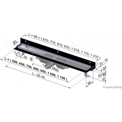 Alcadrain APZ104-1050