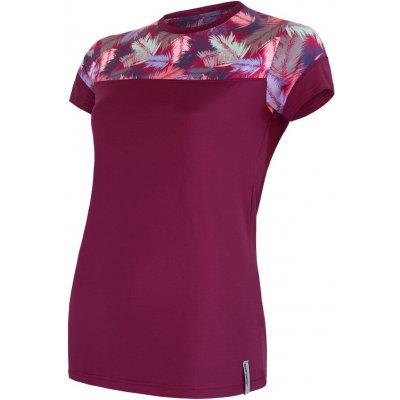 Sensor Dámské triko kr. rukáv merino Impress lilla/feather – Zboží Dáma