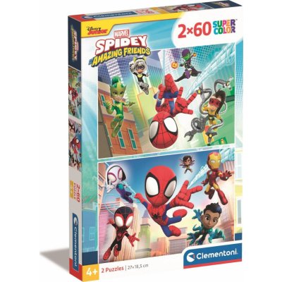 CLEMENTONI Spidey a jeho úžasní přátelé 2x60 dílků – Zboží Mobilmania