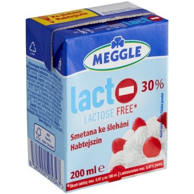 Meggle Smetana bez laktózy 30% 200 ml – Zboží Mobilmania