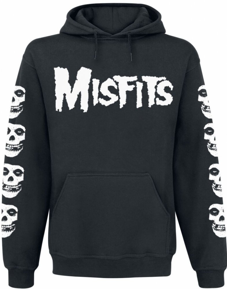 Misfits Skull / Logo černá Mikina s kapucí | Srovnanicen.cz