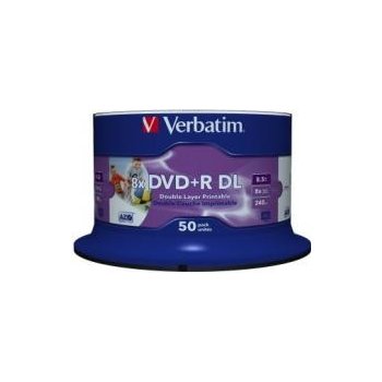 Verbatim DVD+R 8,5GB 8x, Double Layer, AZO, printable, spindle, 50ks (43703)