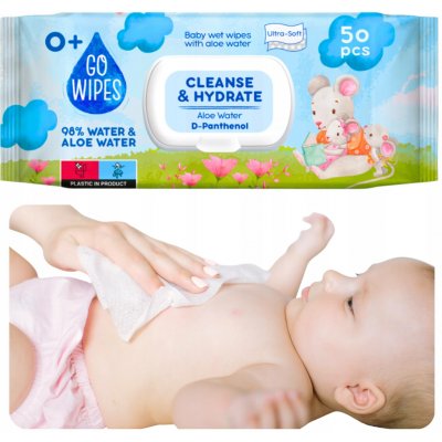 GoWipes Vlhčené ubrousky Aloe a D-Panthenol 50 ks – Hledejceny.cz