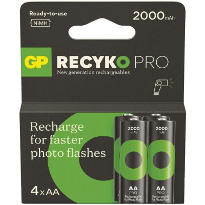 GP ReCyko Pro Photo Flash AA 2000mAh 4ks 1032224201 – Hledejceny.cz