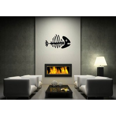 Weblux vzor n66573968 Samolepka na zeď - fish bone, vector illustration kus dřeva (na vyztužení) kost jádro, rozměry 120 x 100 cm