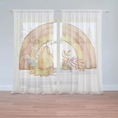 Sablio Záclony Podzimní duha: 2ks 150x250cm – Hledejceny.cz