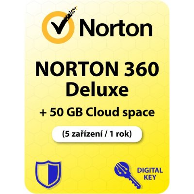 Norton 360 Deluxe EU + 50 GB Cloudové úložiště 5 lic. 1 rok (21415000) – Zboží Mobilmania