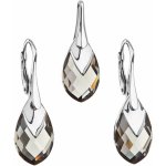 Swarovski sada šperků krystaly náušnice a přívěsek šedá slza 39169.4 – Zboží Dáma