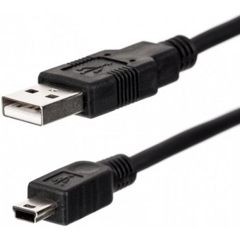 Netrack 203-01 USB AM / MINI 0,1m, černý