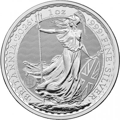 Royal Mint Stříbrná mince Britannia Charles III 2026 1 oz – Zboží Dáma