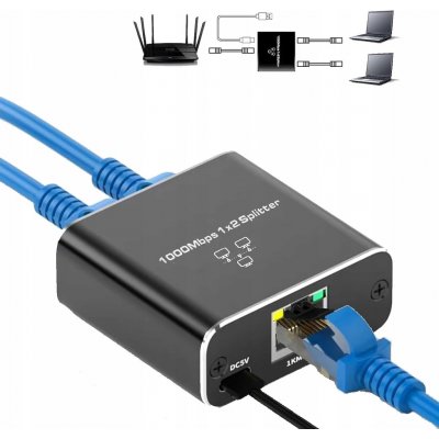 Rozbočovač RJ-45 Pawonik 2 porty kovový 1000 Mbps | Zboží Auto
